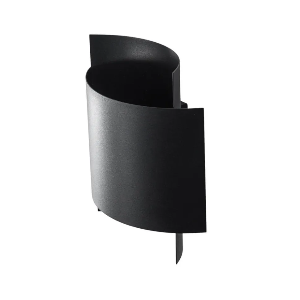 Vegglampe Pako av to stålplater i svart