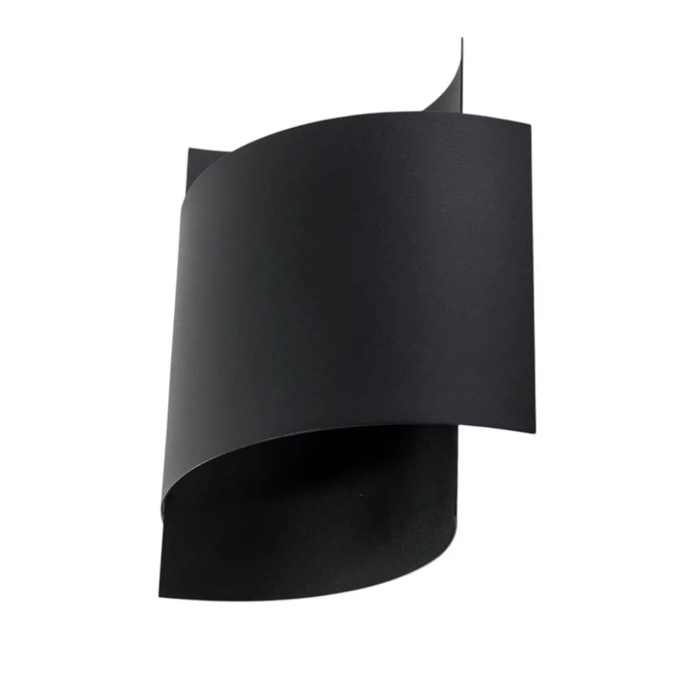 Vegglampe Pako av to stålplater i svart