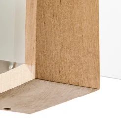 Vegglampe Shifted 1, glass og lyst tre