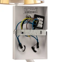 Vegglampe Soho, konisk, leselampe hvit/gull