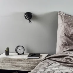 Vegglampe Sopel Høyde 15 cm, svart