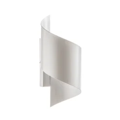 Vegglampe Spiner hvit, høyde 30 cm, stål