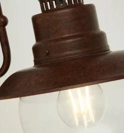 Vegglampe Station, brun, IP44