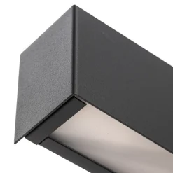 Vegglampe Straight XS, bredde 26 cm, grafitt