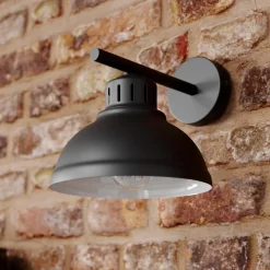 Vegglampe Sven, svart, metall, 1 lyskilde