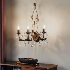 Vegglampe Teresa som lysekrone, 3 lyskilder