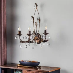 Vegglampe Teresa som lysekrone, 3 lyskilder