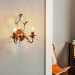 Vegglampe Teresa som lysekrone, 2 lyskilder