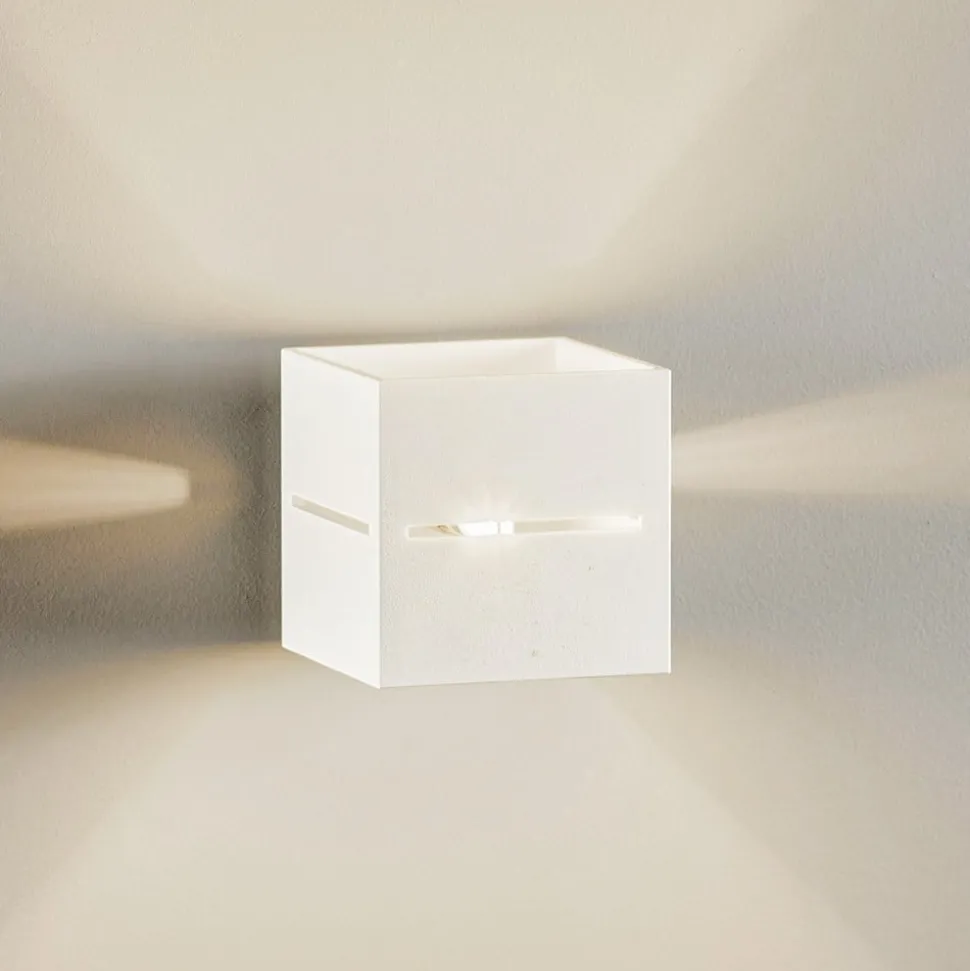 Vegglampe Top up/down, hvit krop