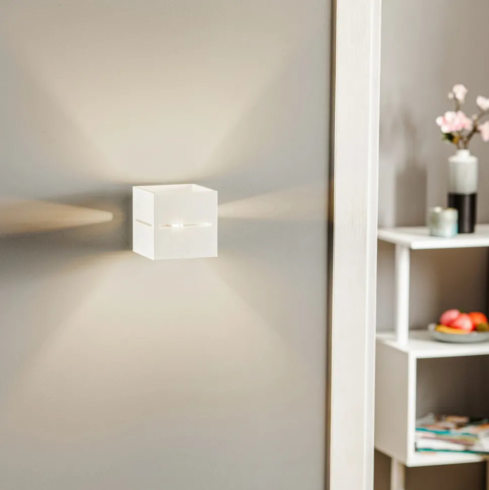 Vegglampe Top up/down, hvit krop