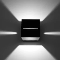 Vegglampe Top up/down, svart korpus