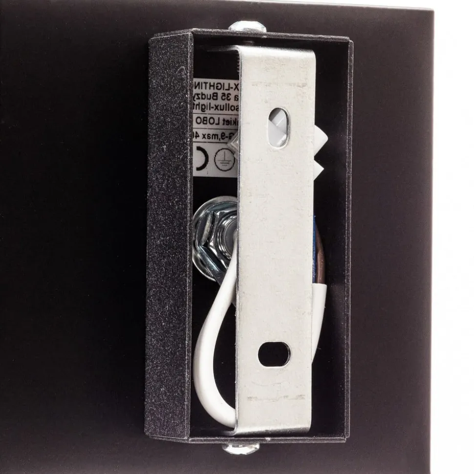 Vegglampe Top up/down, svart korpus