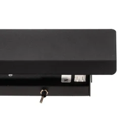 Vegglampe Wing, svart, stål, bryter, 68 cm bred