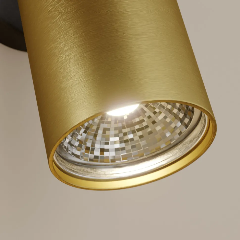 Veggspot Eye Spot 1 lyskilde, svart/messing