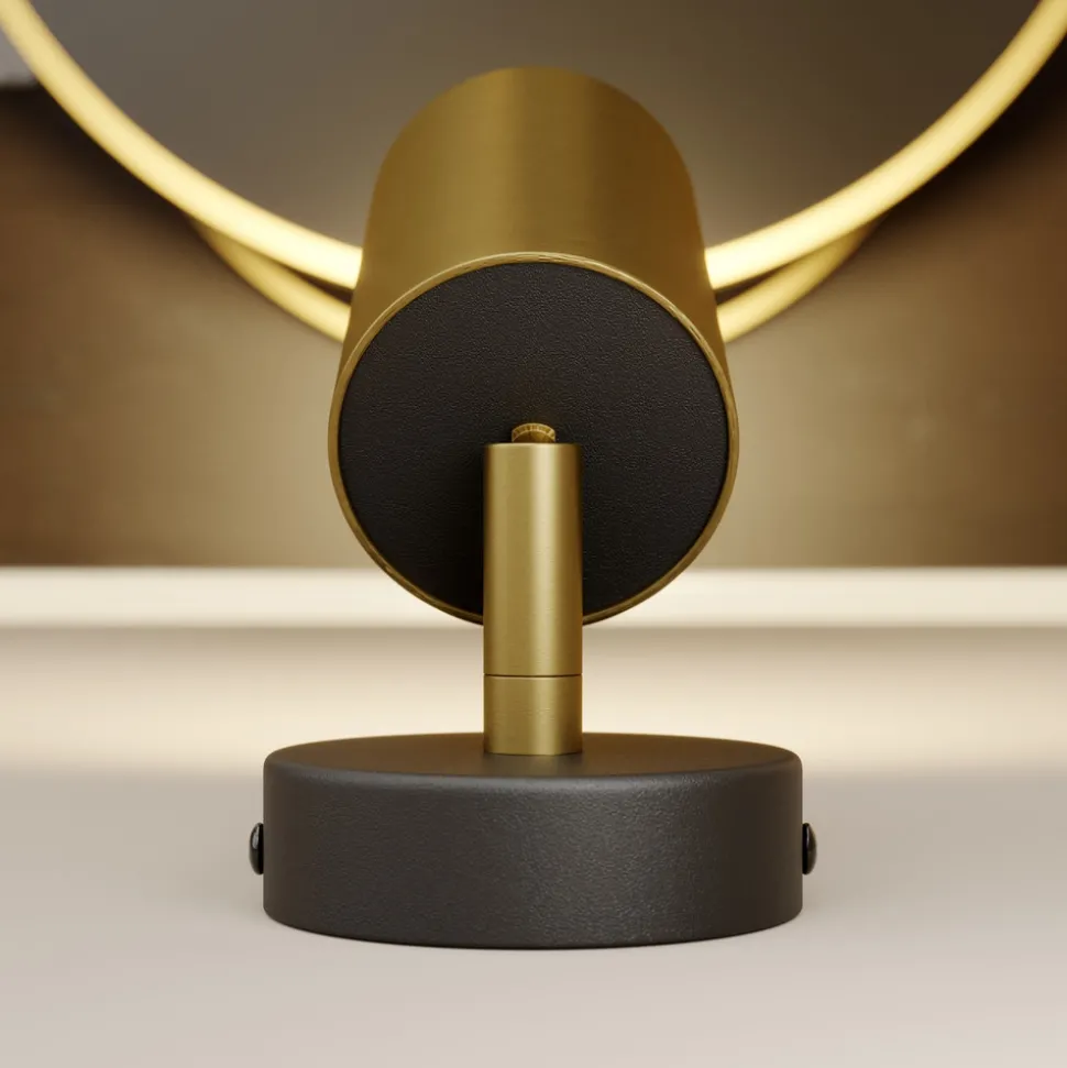 Veggspot Eye Spot 1 lyskilde, svart/messing