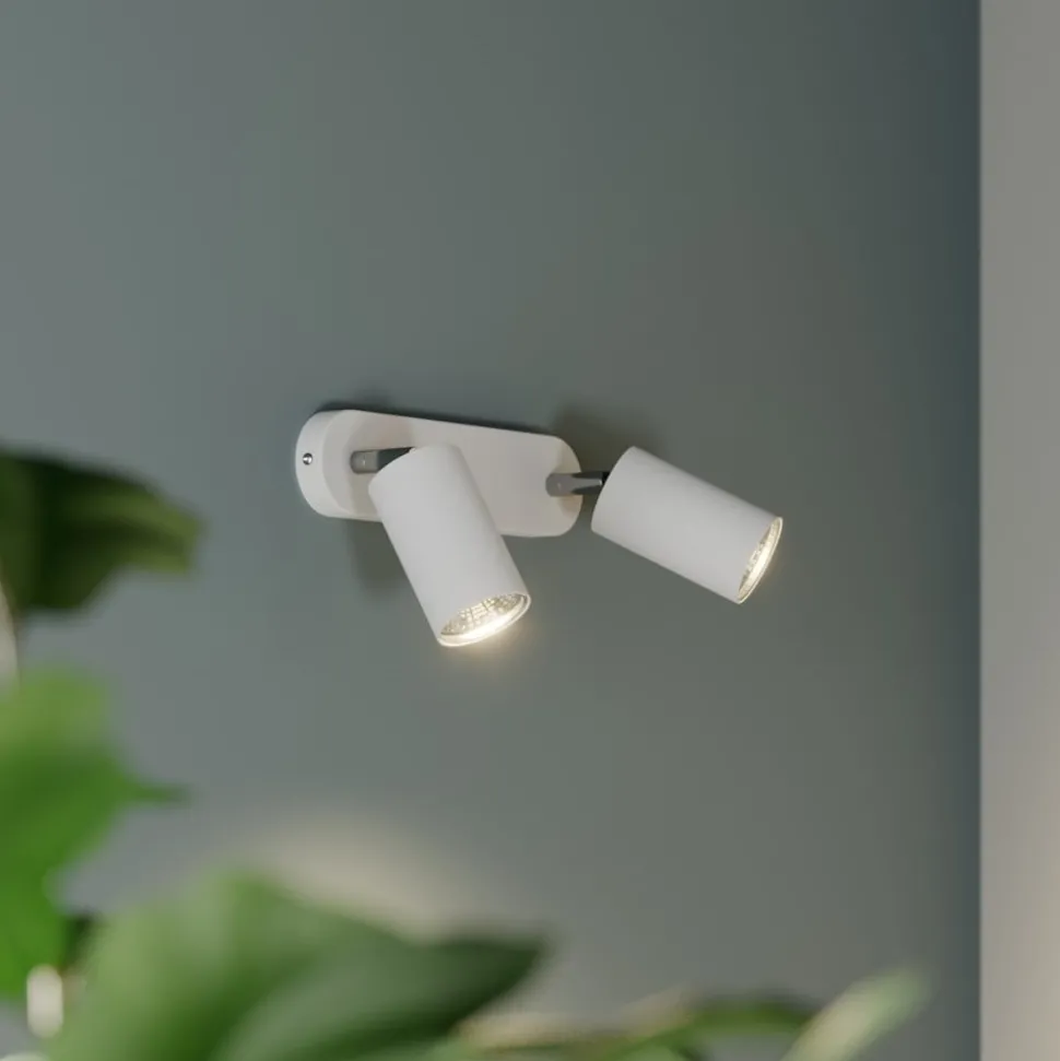 Veggspot Eye Spot med 2 lyskilder, hvit