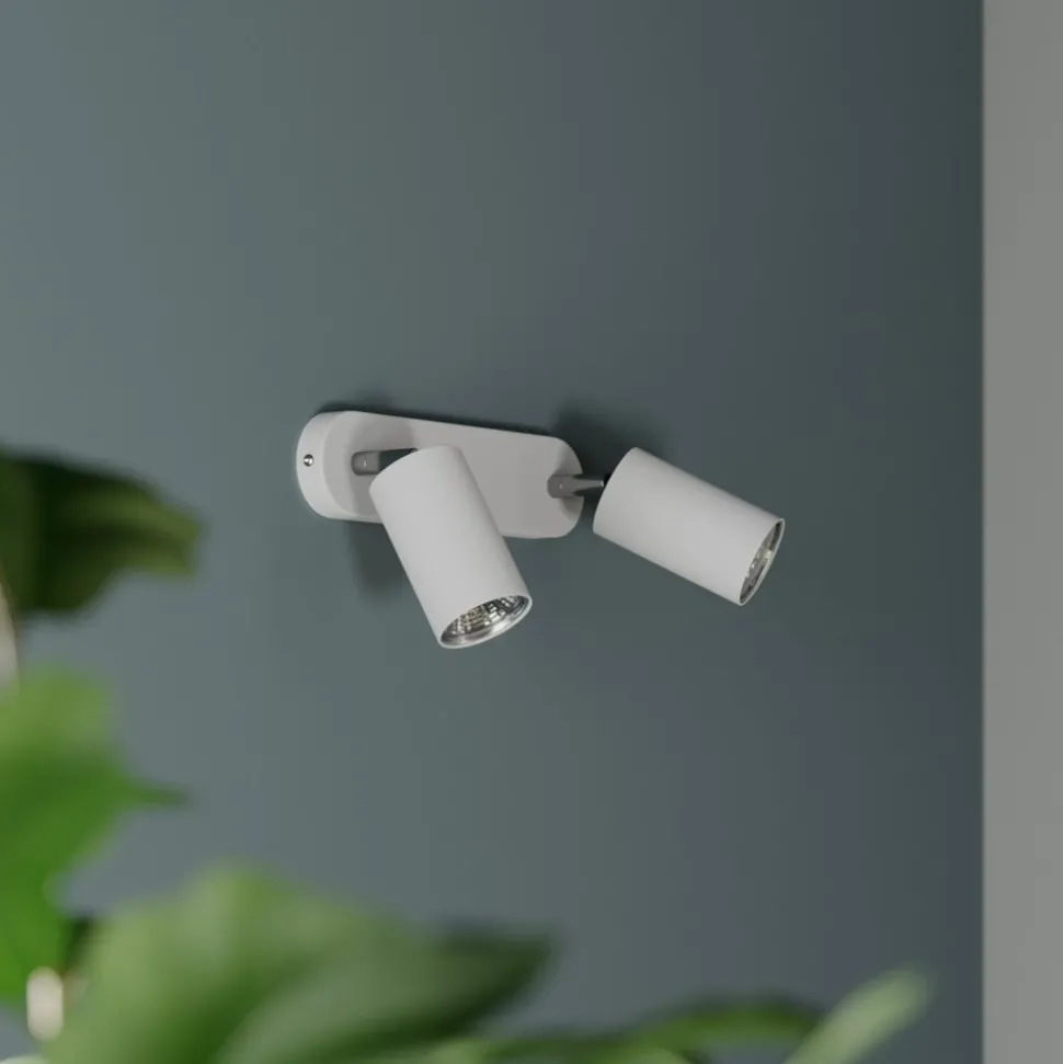 Veggspot Eye Spot med 2 lyskilder, hvit