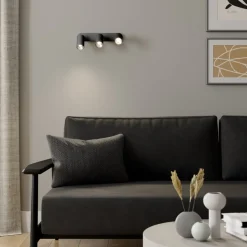 Veggspot Eye Spot med 3 lyskilder, svart