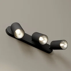 Veggspot Eye Spot med 3 lyskilder, svart