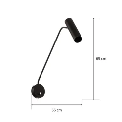 Veggspot Eye Super med bryter, svart