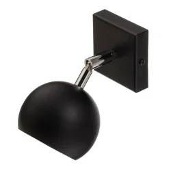 Veggspot Flame i stål, svart