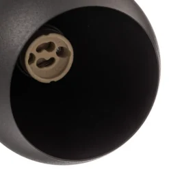 Veggspot Flame i stål, svart