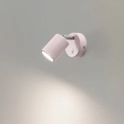 Veggspot Fun, grå, 14 cm høy, justerbar, GU10