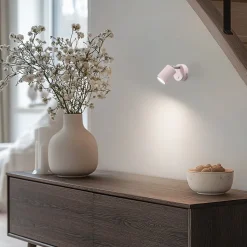 Veggspot Fun, grå, 14 cm høy, justerbar, GU10