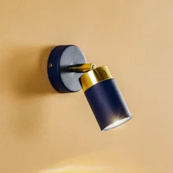 Veggspot Joker, 1 lyskilde, blå-gull