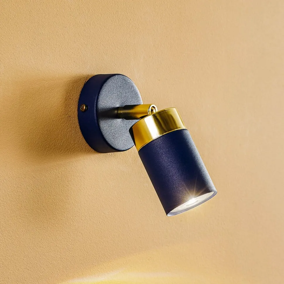 Veggspot Joker, 1 lyskilde, blå-gull