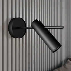 Veggspot Leda 1, 1 lyskilde, svart