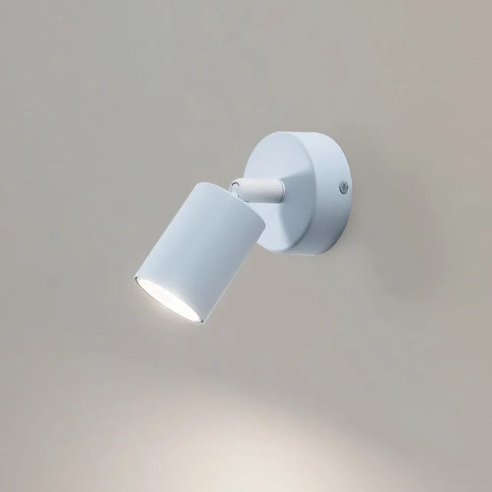 Veggspot Livia, blå, 13 cm, metall, justerbar, GU10