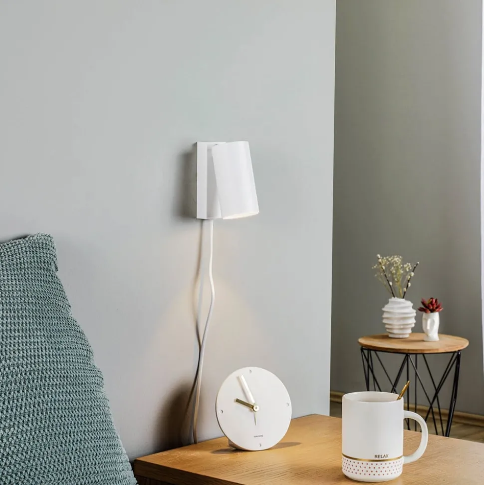 Veggspot Mono I med plugg hvit