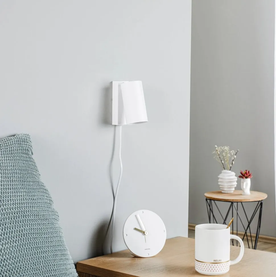 Veggspot Mono I med plugg hvit