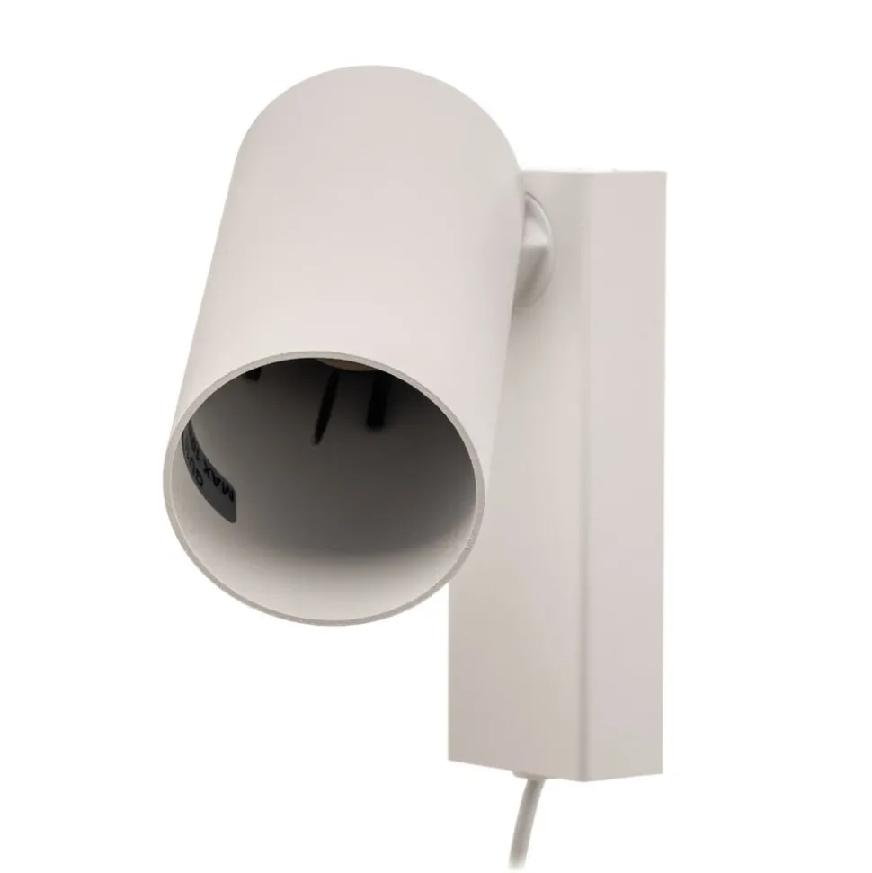 Veggspot Mono I med plugg hvit