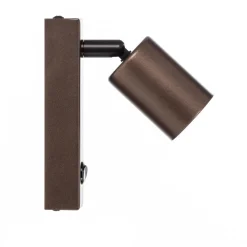 Veggspot Top, justerbar, bryter, brun, 1 lyskilde