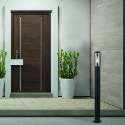 Veilampe Batton, IP44, svart, høyde 90 cm, metall