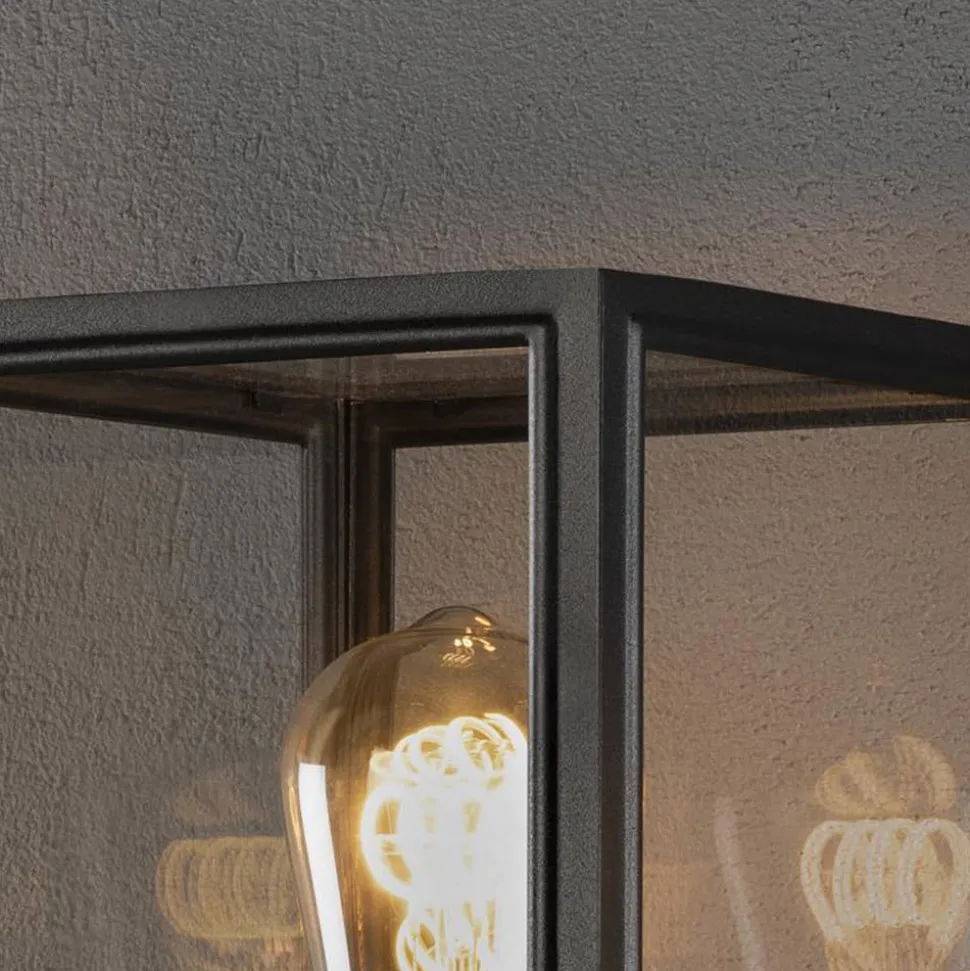 Veilampe Carpi, lyktform, svart