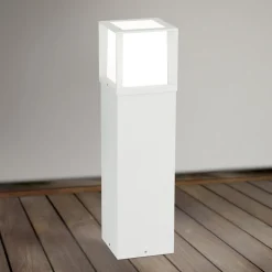 Veilampe Henry, hvit, høyde 60 cm, aluminium/stål