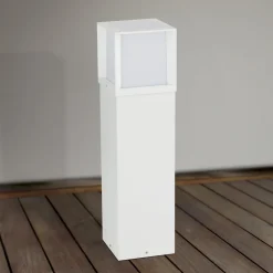 Veilampe Henry, hvit, høyde 60 cm, aluminium/stål