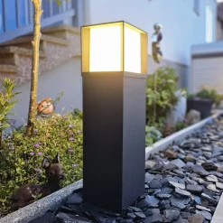 Veilampe Henry, svart, høyde 60 cm, aluminium/stål