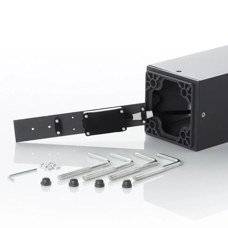 Veilampe Onze med moderne design, i mørkegrått