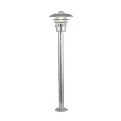 Veilampe X Conrad, sølv, IP44, høyde 51 cm, stål