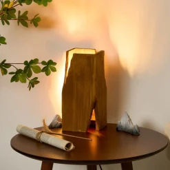 Venus bordlampe, brun, høyde 25 cm, av tre