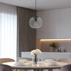 Vibe pendellampe, klart glass, Ø 20 cm