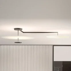 Vibia Flat LED-taklampe 3 lyskilder, Ø 55 cm hvit