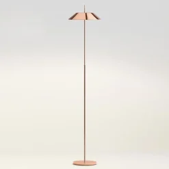 Vibia Mayfair – LED-gulvlampe, glinsende kobber