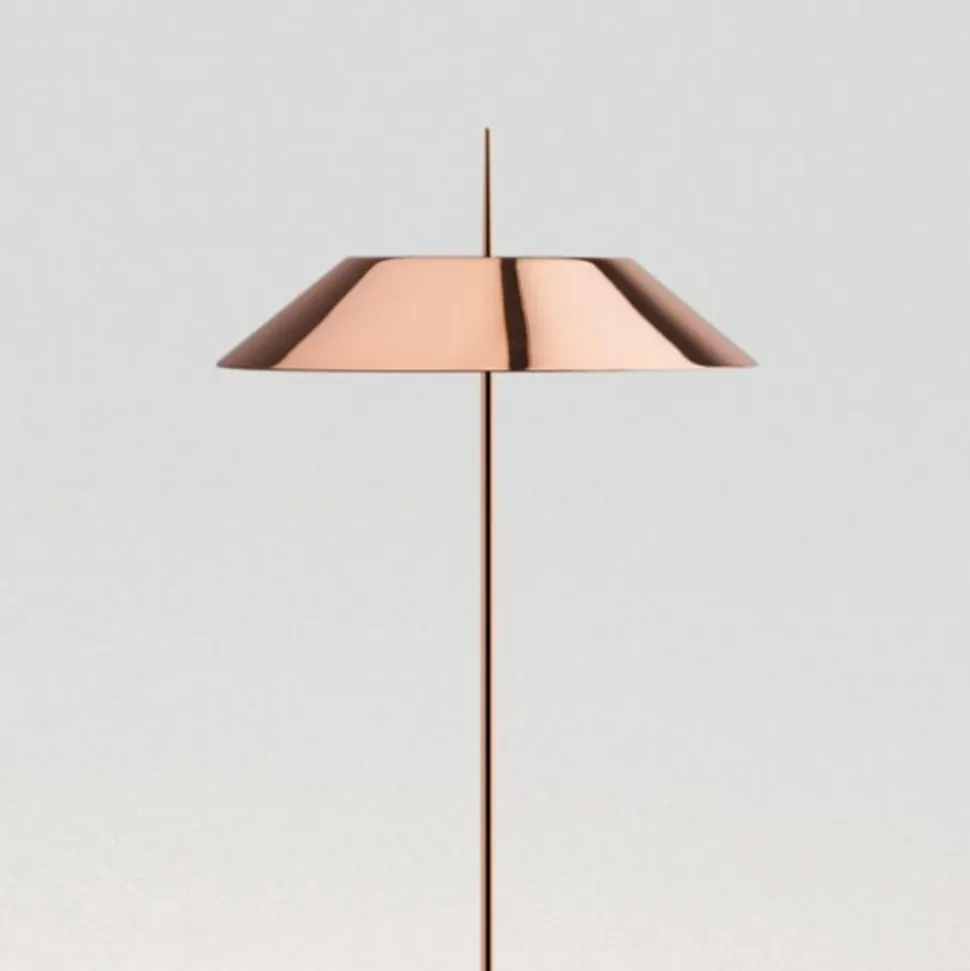 Vibia Mayfair – LED-gulvlampe, glinsende kobber