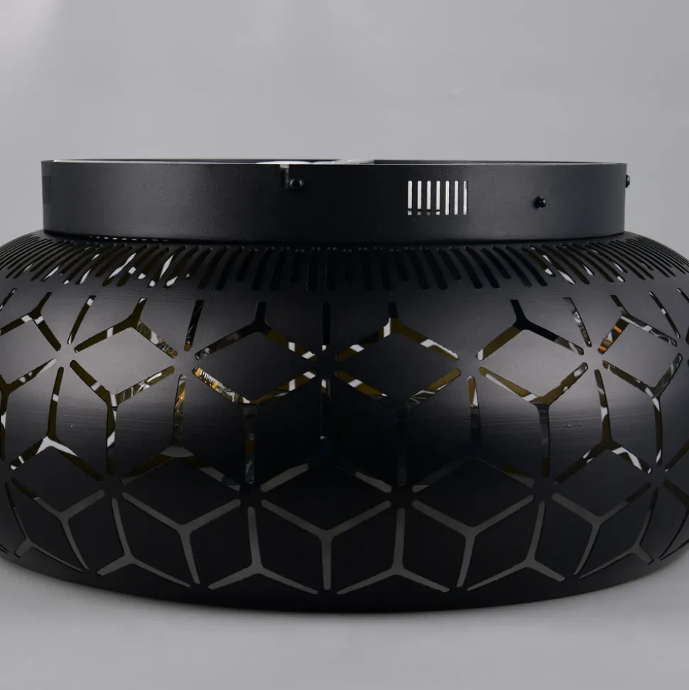 Vifte Bidar, svart/gull, lys, fjernkontroll, stillegående