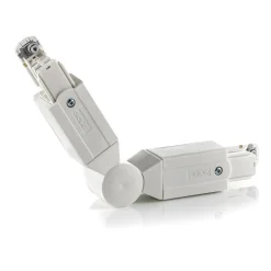 Vinkelkontakt for strømskinne Noa, hvit